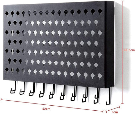 Wall Mount Earring Jewelry Hanger Organizer Holder with 109 Holes and 19 Hooks (Black) Kings Warehouse