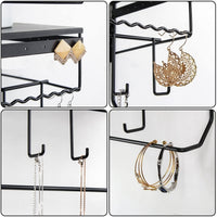 Wall Mounted Classic Black Iron Designer for Cosmetics and Jewelry Storage Shelf Kings Warehouse