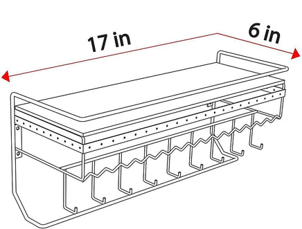 Wall Mounted Classic Black Iron Designer for Cosmetics and Jewelry Storage Shelf Kings Warehouse
