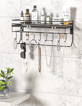 Wall Mounted Classic Black Iron Designer for Cosmetics and Jewelry Storage Shelf Kings Warehouse