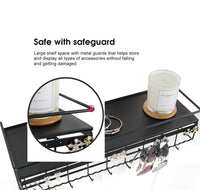 Wall Mounted Classic Black Iron Designer for Cosmetics and Jewelry Storage Shelf Kings Warehouse