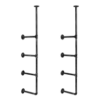 Wall Shelves Display Bookshelf Industrial DIY Pipe Shelf Rustic Brackets Furniture Kings Warehouse