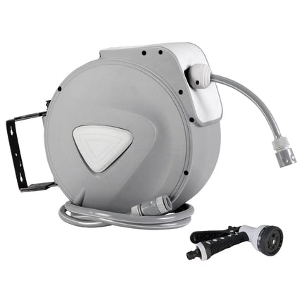 Water Hose Reel 10M Retractable Auto Rewind Garden Spray Gun Home & Garden Kings Warehouse
