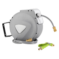 Water Hose Reel 20M Retractable Auto Rewind Garden Brass Spray Gun Home & Garden Kings Warehouse