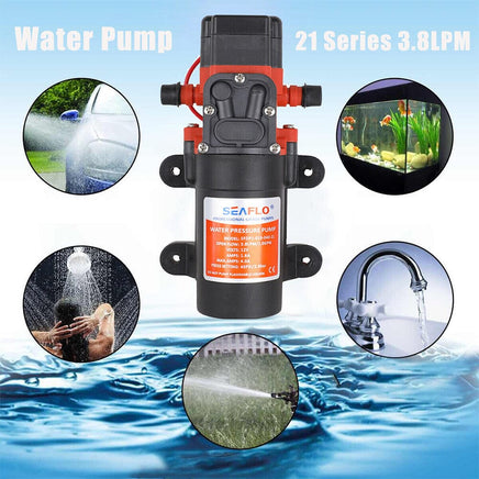 Water Pump 12V RV Camper Pressurized Pump Caravan Boat SEAFLO SFDP1-010-040-21 Auto Accessories Kings Warehouse