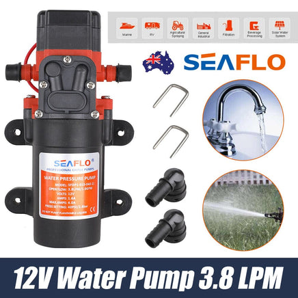 Water Pump 12V RV Camper Pressurized Pump Caravan Boat SEAFLO SFDP1-010-040-21 Auto Accessories Kings Warehouse