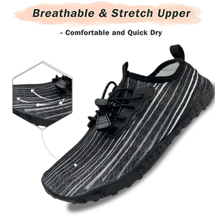 Water Shoes for Men and Women Soft Breathable Slip-on Aqua Shoes Aqua Socks for Swim Beach Pool Surf Yoga (Black Size US 12) Kings Warehouse