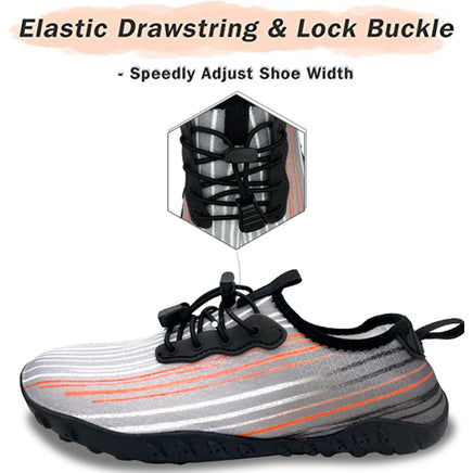 Water Shoes for Men and Women Soft Breathable Slip-on Aqua Shoes Aqua Socks for Swim Beach Pool Surf Yoga (Grey Size US 12) Kings Warehouse