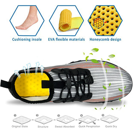 Water Shoes for Men and Women Soft Breathable Slip-on Aqua Shoes Aqua Socks for Swim Beach Pool Surf Yoga (Grey Size US 7) Kings Warehouse