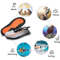 Water Shoes for Men and Women Soft Breathable Slip-on Aqua Shoes Aqua Socks for Swim Beach Pool Surf Yoga (Grey Size US 9.5) Kings Warehouse