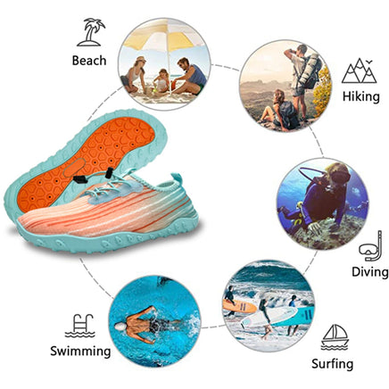 Water Shoes for Men and Women Soft Breathable Slip-on Aqua Shoes Aqua Socks for Swim Beach Pool Surf Yoga (Orange Size US 12) Kings Warehouse