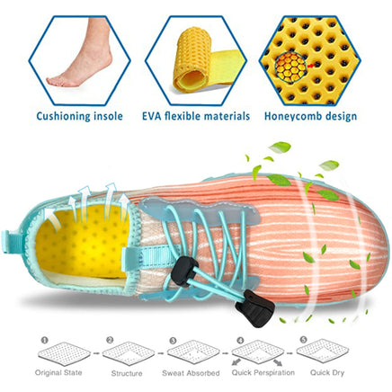 Water Shoes for Men and Women Soft Breathable Slip-on Aqua Shoes Aqua Socks for Swim Beach Pool Surf Yoga (Orange Size US 7) Kings Warehouse