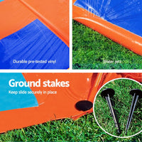 Water Slide Slip Kids 488cm Triple Slides Home & Garden Kings Warehouse