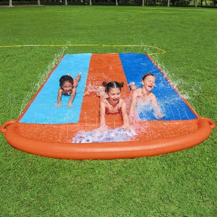 Water Slide Slip Kids 488cm Triple Slides Home & Garden Kings Warehouse