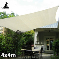 Waterproof Outdoor Shade Sail Canopy Sun Cloth Square 4x4M Kings Warehouse