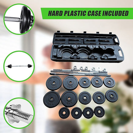 Weight Set Barbell Dumbell Dumb Bell Gym 50kg Plate Sports & Fitness Kings Warehouse