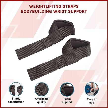 Weightlifting Straps Bodybuilding Wrist Support Sports & Fitness Kings Warehouse