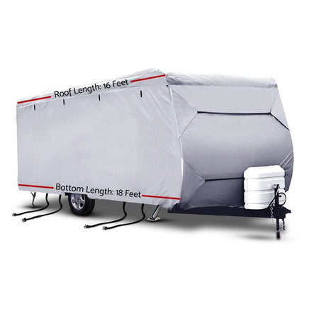 Weisshorn 16-18ft Caravan Cover Campervan 4 Layer UV Water Resistant Outdoor Recreation Kings Warehouse