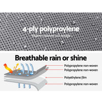 Weisshorn 20-22ft Caravan Cover Campervan 4 Layer UV Water Resistant Outdoor Recreation Kings Warehouse