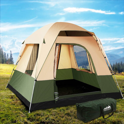 Weisshorn Family Camping Tent 4 Person Hiking Beach Tents Green Outdoor Recreation Kings Warehouse