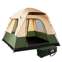 Weisshorn Family Camping Tent 4 Person Hiking Beach Tents Green Outdoor Recreation Kings Warehouse