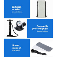 Weisshorn Stand Up Paddle Board 11ft Inflatable SUP Surfboard Paddleboard Kayak Surf Pink Outdoor Recreation Kings Warehouse