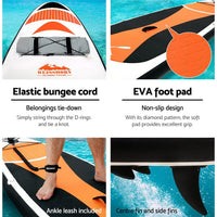 Weisshorn Stand Up Paddle Board 11ft Inflatable SUP Surfboard Paddleboard Kayak Surf Red Outdoor Recreation Kings Warehouse