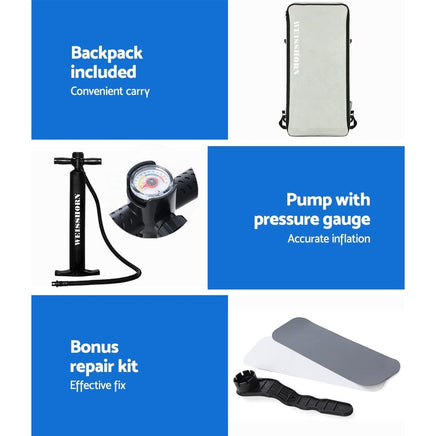 Weisshorn Stand Up Paddle Board 11ft Inflatable SUP Surfboard Paddleboard Kayak Surf Red Outdoor Recreation Kings Warehouse