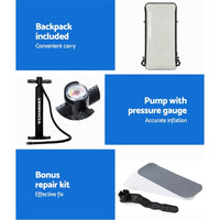 Weisshorn Stand Up Paddle Board 11ft Inflatable SUP Surfboard Paddleboard Kayak Surf Yellow Outdoor Recreation Kings Warehouse