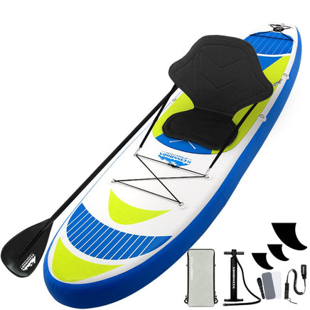 Weisshorn Stand Up Paddle Board 11ft Inflatable SUP Surfboard Paddleboard Kayak Surf Yellow Outdoor Recreation Kings Warehouse