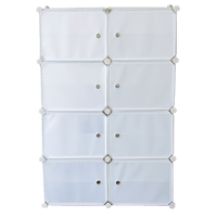 White Cube DIY Shoe Cabinet Rack Storage Portable Stackable Organiser Stand Furniture Kings Warehouse