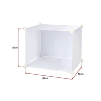 White Cube DIY Shoe Cabinet Rack Storage Portable Stackable Organiser Stand Furniture Kings Warehouse