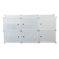 White Cube DIY Shoe Cabinet Rack Storage Portable Stackable Organiser Stand Furniture Kings Warehouse