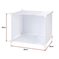 White Cube DIY Shoe Cabinet Rack Storage Portable Stackable Organiser Stand Furniture Kings Warehouse
