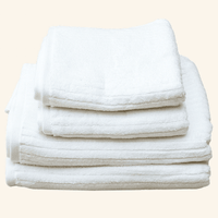 White Stripe Organic Soft 6 pcs Towel Set EOFY Kings Warehouse