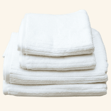 White Stripe Organic Soft 6 pcs Towel Set EOFY Kings Warehouse