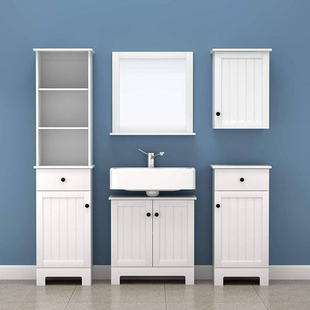 White Wall Cabinet with Door 40x52cm Kings Warehouse