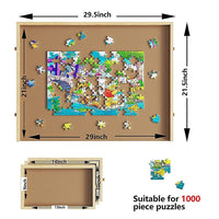 Wooden Jigsaw Puzzle Table Board Storage Table Tray Puzzle For Adult Kid Baby & Kids Kings Warehouse