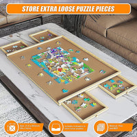 Wooden Jigsaw Puzzle Table Board Storage Table Tray Puzzle For Adult Kid Baby & Kids Kings Warehouse