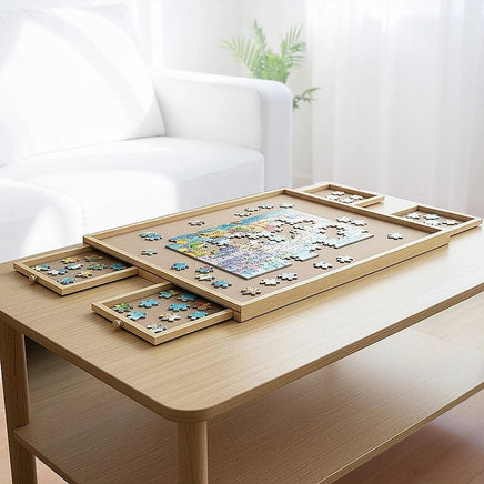 Wooden Jigsaw Puzzle Table Board Storage Table Tray Puzzle For Adult Kid Baby & Kids Kings Warehouse