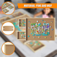 Wooden Jigsaw Puzzle Table Board Storage Table Tray Puzzle For Adult Kid Baby & Kids Kings Warehouse