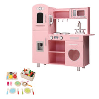 Wooden Kitchen Pretend Play Sets Food Cooking Toys Children Pink Kings Warehouse