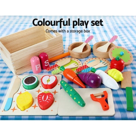 Wooden Kitchen Pretend Play Sets Food Cooking Toys Children Pink Kings Warehouse