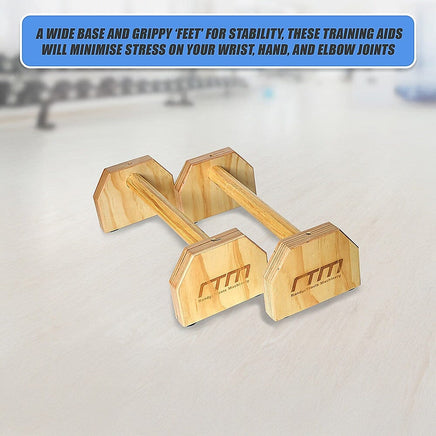Wooden Parallette Bars Push Up & Dip Workouts Sports & Fitness Kings Warehouse