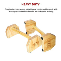 Wooden Parallette Bars Push Up & Dip Workouts Sports & Fitness Kings Warehouse