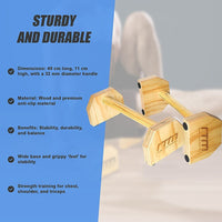 Wooden Parallette Bars Push Up & Dip Workouts Sports & Fitness Kings Warehouse