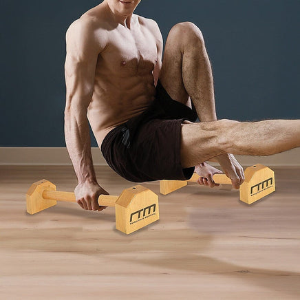 Wooden Parallette Bars Push Up & Dip Workouts Sports & Fitness Kings Warehouse