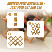 Wooden Wine Rack Freestanding 10 Bottles Countertop Storage Home & Garden Kings Warehouse