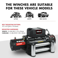 X-BULL Electric Winch 12000LBS/5454KGS Steel Cable 12V Wireless Remote Offroad Kings Warehouse