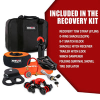 X-BULL Winch Recovery Kit 13PCS Recovery tracks /Snatch Strap Off Road 4X4 Auto Accessories Kings Warehouse